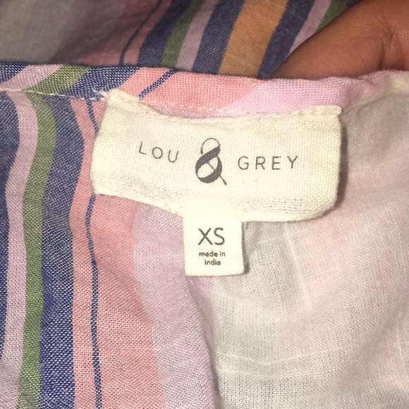 3/$30 Lou & Grey Pastel Plaid Lightweight Tank Top Size XS - Picture 6 of 9